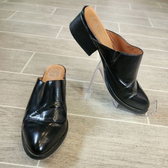 Jeffrey Campbell Calvin Black Patent Leather Mules - Picture 1 of 14